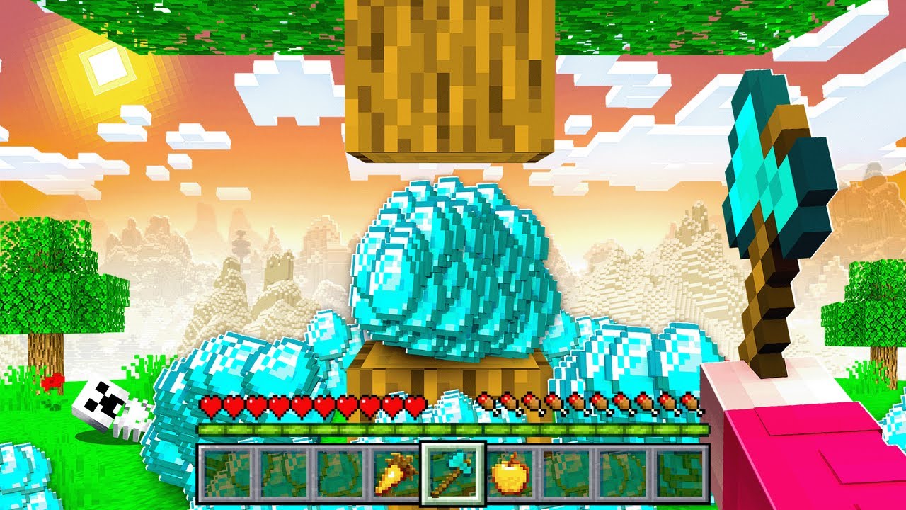 MINECRAFT mit ZUFÄLLIGEN BLÖCKEN spielen!