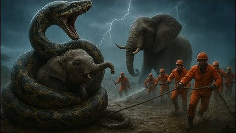 Rescue the Baby Elephant from the Giant Python | Epic Wildlife Animal Rescue Story