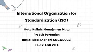 International Organization for Standardization (ISO)