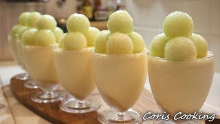 メロンのババロアの作り方・レシピ【黄美香メロン】 bavarian of kimika melon｜Coris cooking
