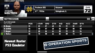 How to update to the newest Roster files for College football revamped on PC / PS3 Emulator