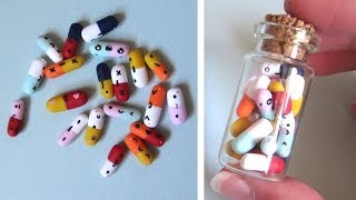 Kawaii Pills in a Bottle: Doctors Day, Polymer Clay Tutorial.