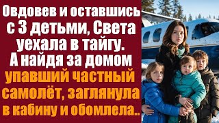 картинка: Овдовев и оставшись с 3 детьми на руках, Света уехала в тайгу. А найдя за домом упавший самолёт