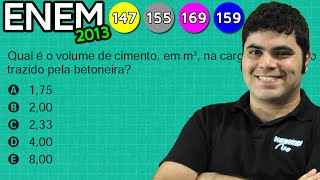 ENEM 2013 Mathematics #24 - Proportional Division of Concrete
