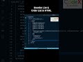 Order List and Unorder List on HTML.
