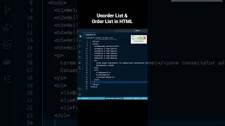 Order List and Unorder List on HTML.