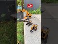 jcb construction excavator crane dump truck #ytshorts