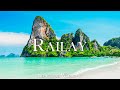 Railay beach krabi 4k  drone nature film  peaceful piano music  travel nature