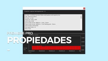 Inspector de propiedades Adobe Premiere