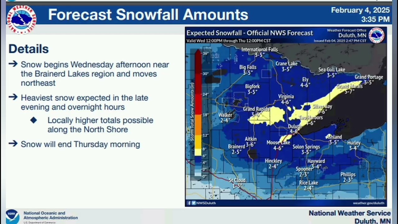Kyle's film productions winter wether alerts st Louis county Minnesota wensday night to Thursday