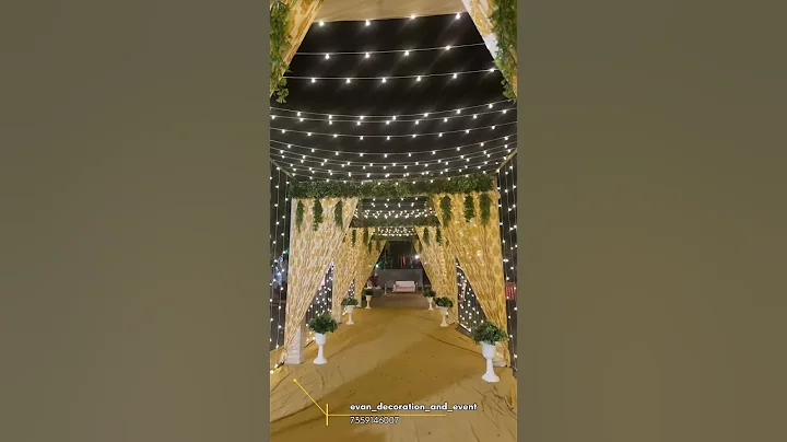 Wedding Entrance Decoration-7359146007 #reels #wedding #entrance #shortvideo #lighting #decor #trend