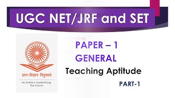 UGC NET/JRF and SET 2018 PAPER- 1 GENERAL