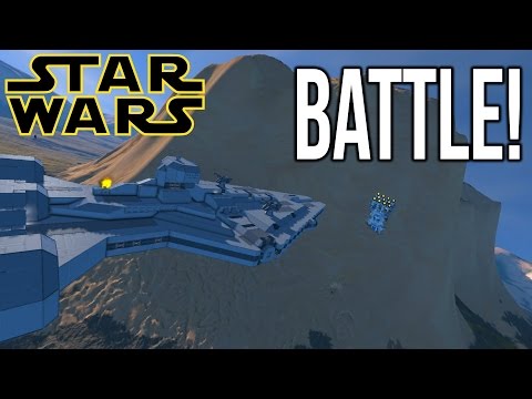 Space Engineers - STAR WARS BATTLE! - REBELS vs EMPIRE!