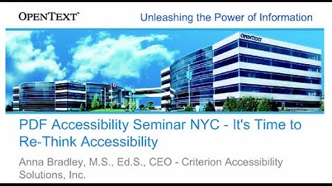 PDF Accessibility Seminar NYC   It