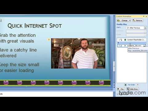 How to play PowerPoint videos automatically | lynda.com tutorial