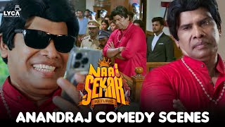 Anandraj Comedy Scenes | Naai Sekar Returns Movie Scenes | Shivangi's | Redin kingsly |  Manobala