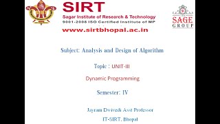 Example Floyd Warshall Algorithm Part 1   ADA IT-403 Dynamic Programing
