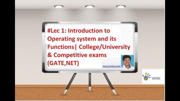 #Lec01 Introduction to Operating system&its Functions|College/University& Competitiveexams(GATE,NET)