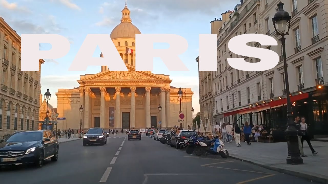 Paris Panthéon-Tour Montparnasse 4K- Driving- French region