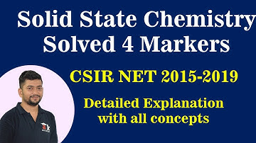 Advance 4 marker questions from Solid State chemistry of CSIR-NET || Akacademy