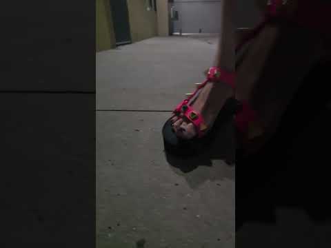 Smoke crush in platform sandals #crushexperiment #asmrcrush #wedgesandals #asmr #walking #Pebbles