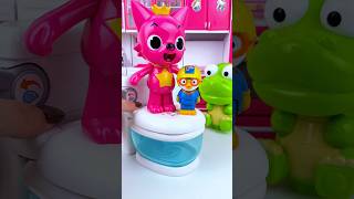 ASMR Unboxing Pinkfong &amp; Pororo Bath Toy Set | Satisfying Toy Play with Subi ASMR #shorts