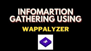 Information gathering using wappalyzer tool | #wappalyzer