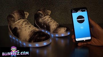 LED LIGHT UP SHOES - APP CONTROLLED - SOUND RESPONSIVE OPTIONS for your LED Shoes - at BLINKEEZ.COM
