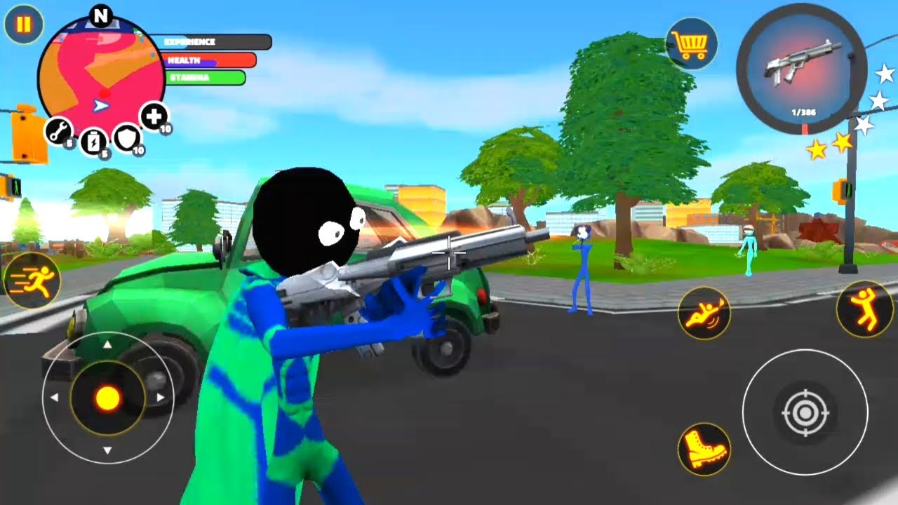 Stickman superhero | Big update stickman fight on city | Gaming section stickman android gameplay