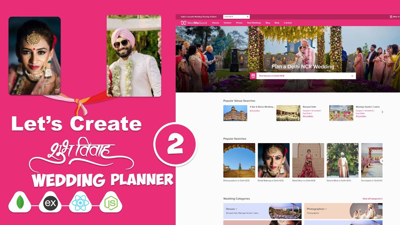 #2 React Js Wedding Planner Website | Part-2 | MERN Stack Project | # ...