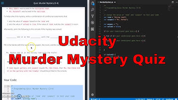 Udacity - Murder Mystery Quiz Walkthrough - JavaScript