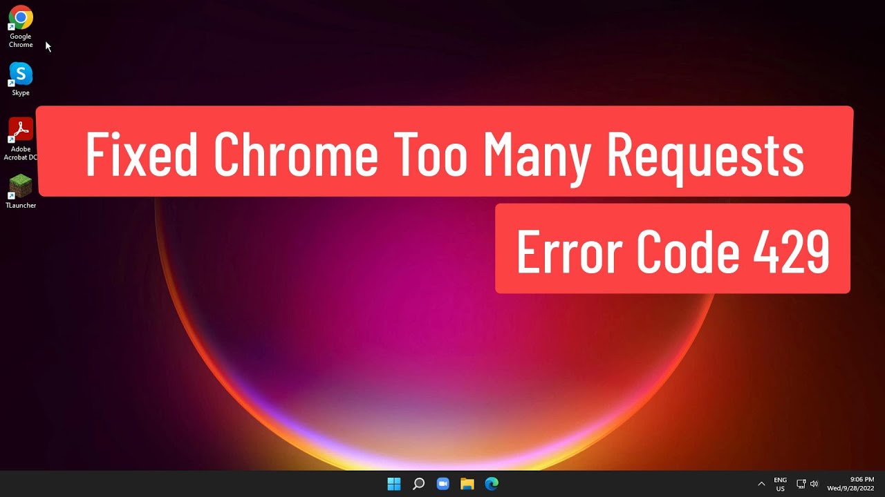 Error 429 on Chrome browser (FIXED) 