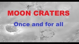 Circular moon craters explained
