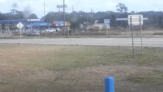 Pulling up to the Ocala, FL Greyhound rest stop
