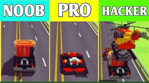 Noob vs Pro vs Hacker - (Blocky highway)   #noob_vs_pro #noob_vs_pro_vs_hacker