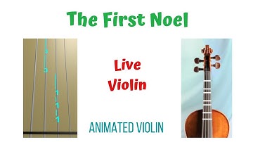 THE FIRST NOEL - Violin Tutorial - Violin TAB & FINGERBOARD - LIVE VIOLIN