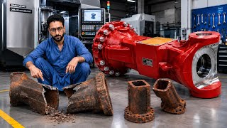 How a Broken Excavator Axle Housing Was Rebuilt | Satisfying Repair Skills