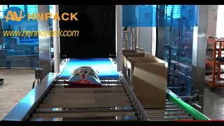 hennopack zipper pouch auto spider robot case packer combine with fanuc palletizer packing line screenshot 5