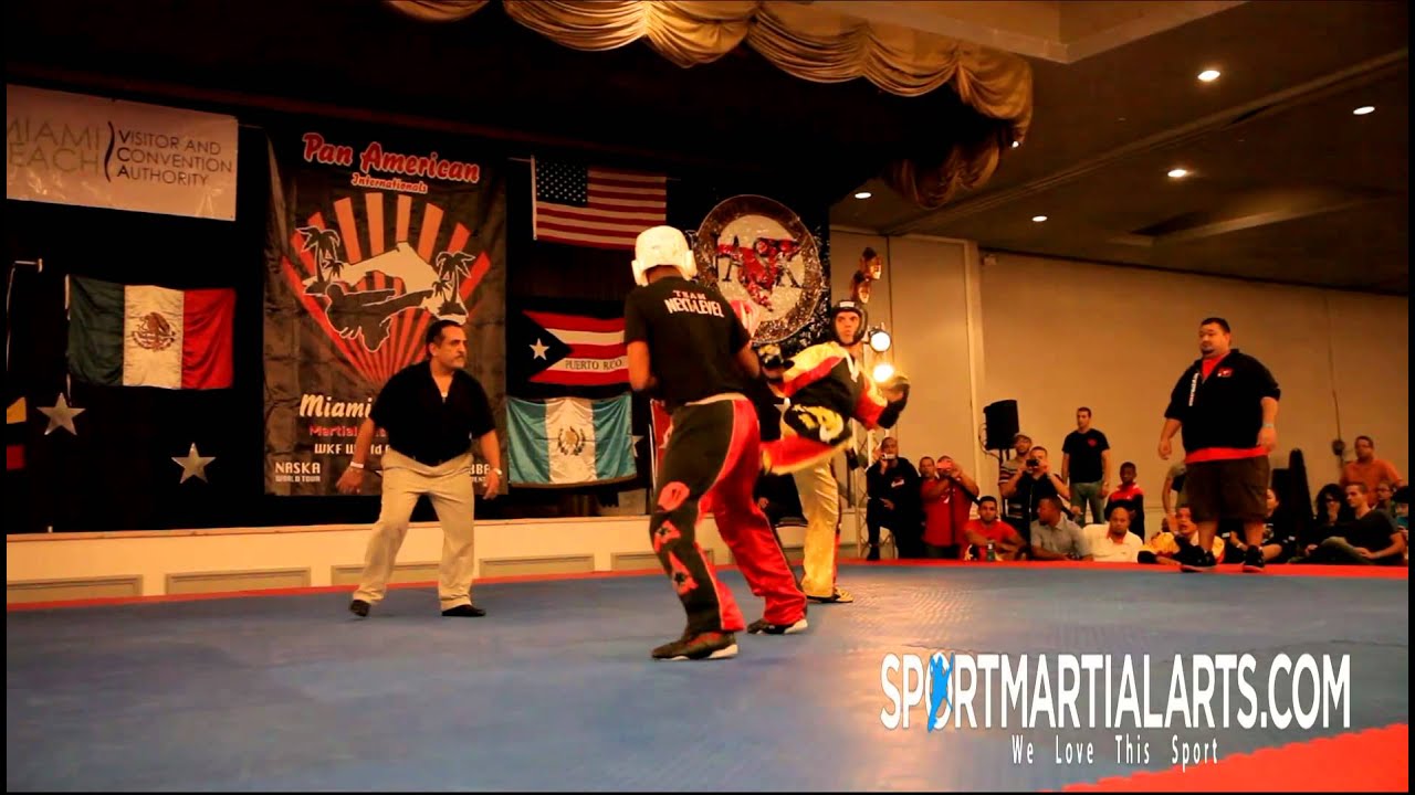 Kodaq Wray v Juan Ramon Fernandez - WKF 30+ Fighting Semi-Finals - 2013 Pan American Internaitonals