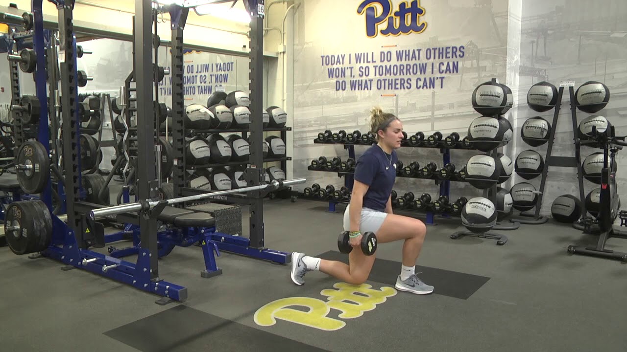 DB Crossover Lunge - YouTube