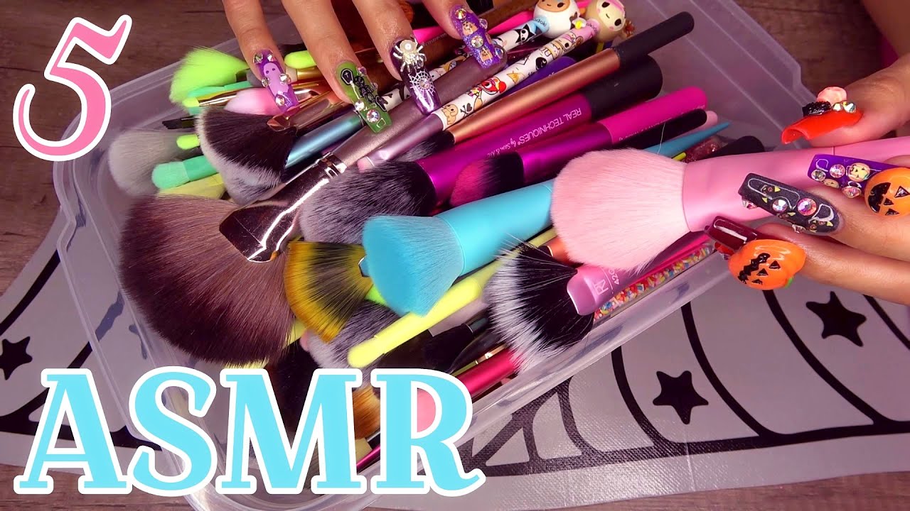 ASMR Colección de Brochas Maquillaje ~ Naiioween #5