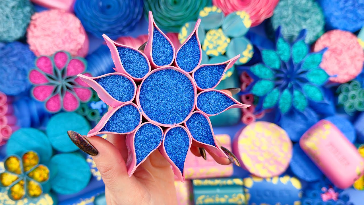 Relaxing ASMR Triggers: Gentle Soap Breaking, Glitter Foam Crushing, and Soft Scratching Sounds