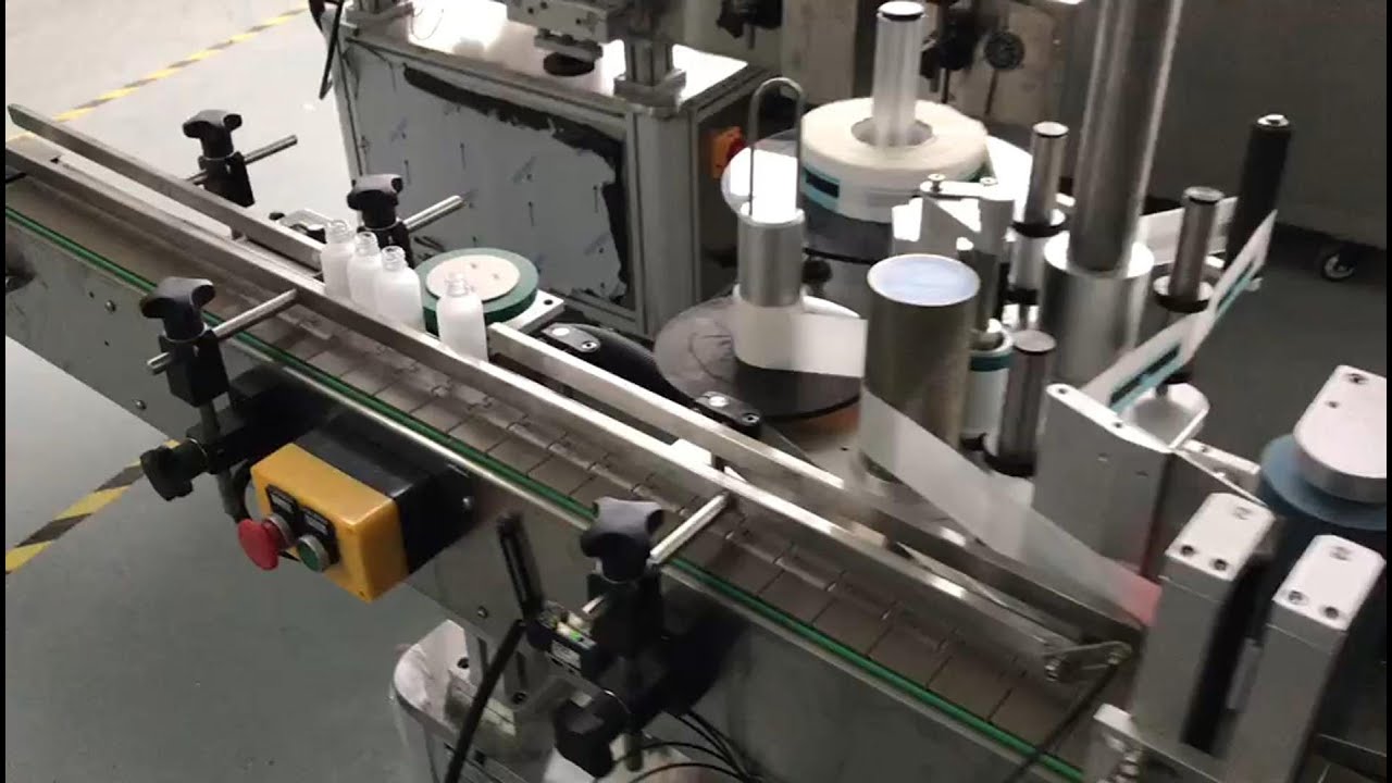 Pastening machine-small bottle labeling 貼標機-小瓶貼標 - YouTube