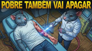 YouTube thumbnail: A Indústria Bilionária do Arrependimento PELE LIMPA É O NOVO STATUS DE RICO EM 2026