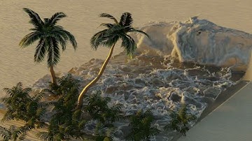 Beach waves simulation blender  - Flip Fluids