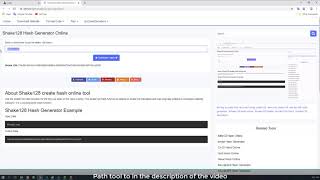 Shake128 Hash Generator Online