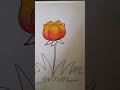Beautiful flower drawing for kids 🌷 #oilpasteldrawing #shortsyoutube