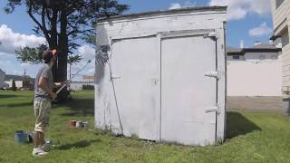 Painting a Cat Mural in Elmira NY