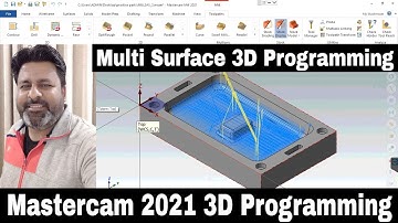 Mastercam 2021 tutorials | Multi surface Roughing tool path in mastercam 2021
