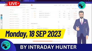 Live Intraday Trade | Bank nifty Option Trading by Intraday Hunter | 18 SEP 2023
